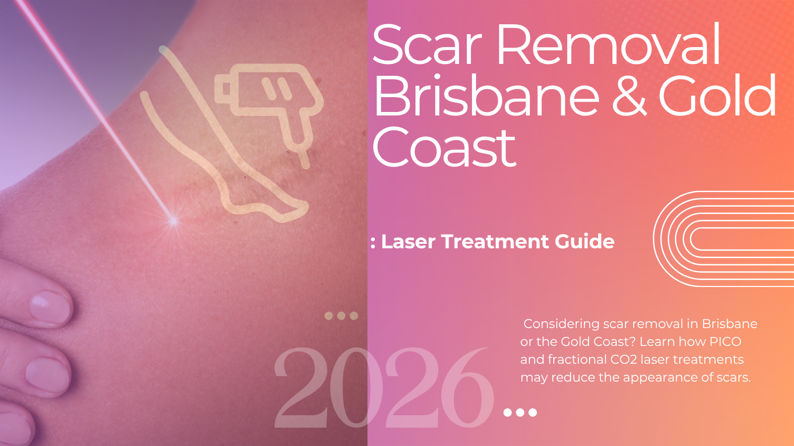 Laser scar removal treatment being performed by a dermal therapist at LLC Cosmetic Laser Clinics in Brisbane